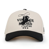 Vintage Havana Trucker Hat for Women & Men – Black & Tan Adjustable Cap – Embroidered "Vintage Rodeo"